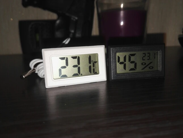 Mini Digital Humidity Meter Thermometer Hygrometer Sensor Gauge LCD Temperature Refrigerator Aquarium Monitoring Display Indoor