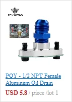 PQY - Turbo Oil Return/Drain Flange Adapter AN10 FOR TURBO GT28 GT30 GT35 T25 PQY-OFG34