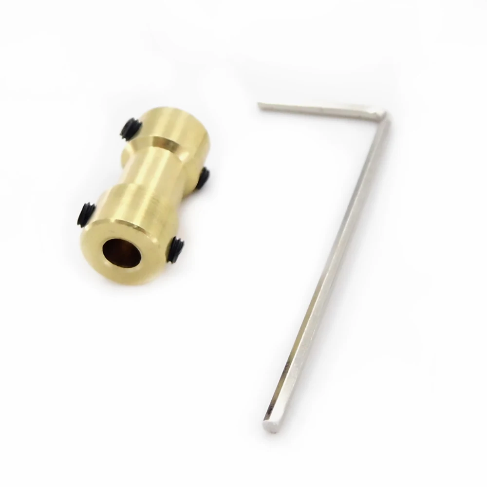 1PC 2mm 2.3mm 3mm 3.175mm 4mm 5mm 6mm Motor Shaft Coupling Copper Joint Coupler Connector for RC Boat Marine Car Robot
