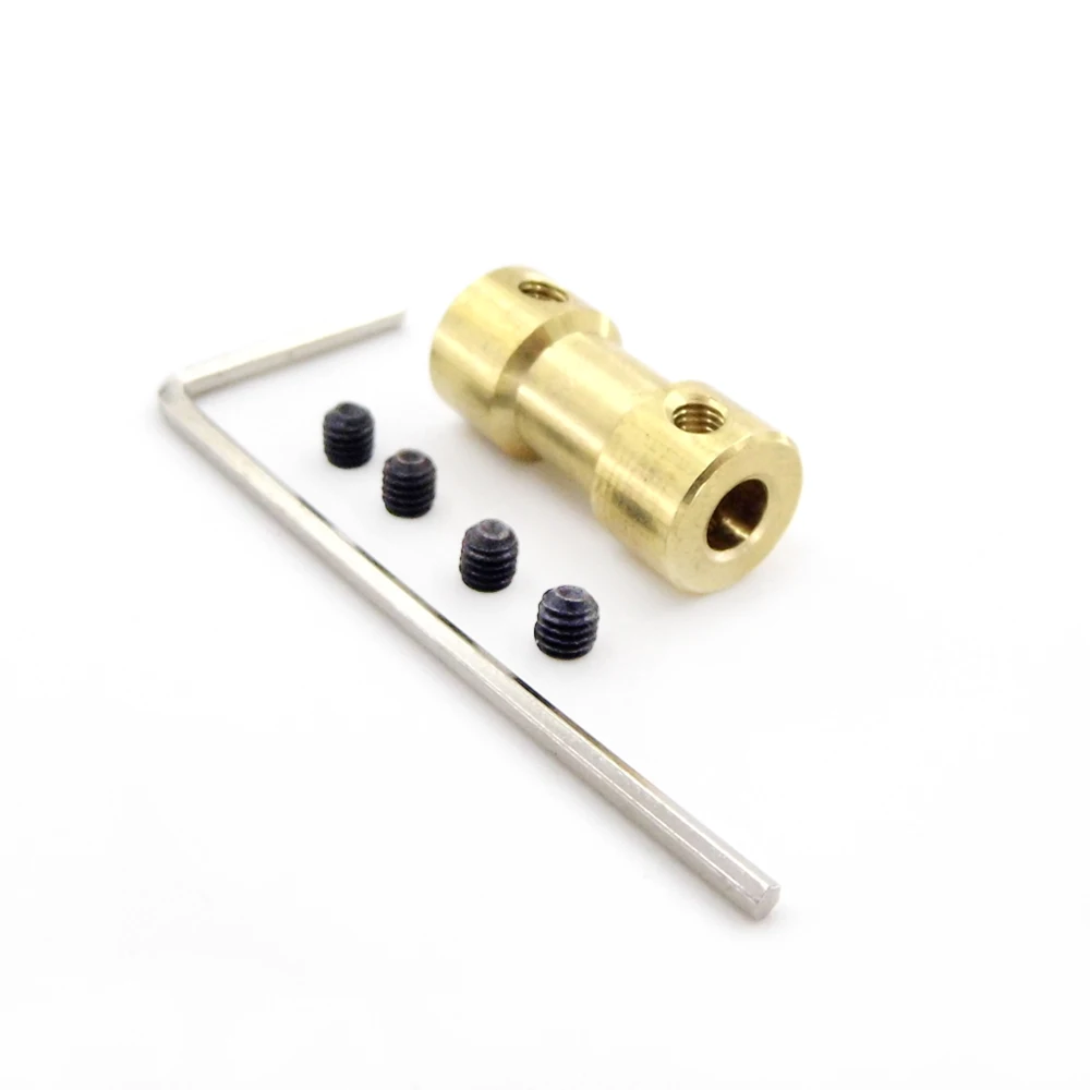 1PC 2mm 2.3mm 3mm 3.175mm 4mm 5mm 6mm Motor Shaft Coupling Copper Joint Coupler Connector for RC Boat Marine Car Robot