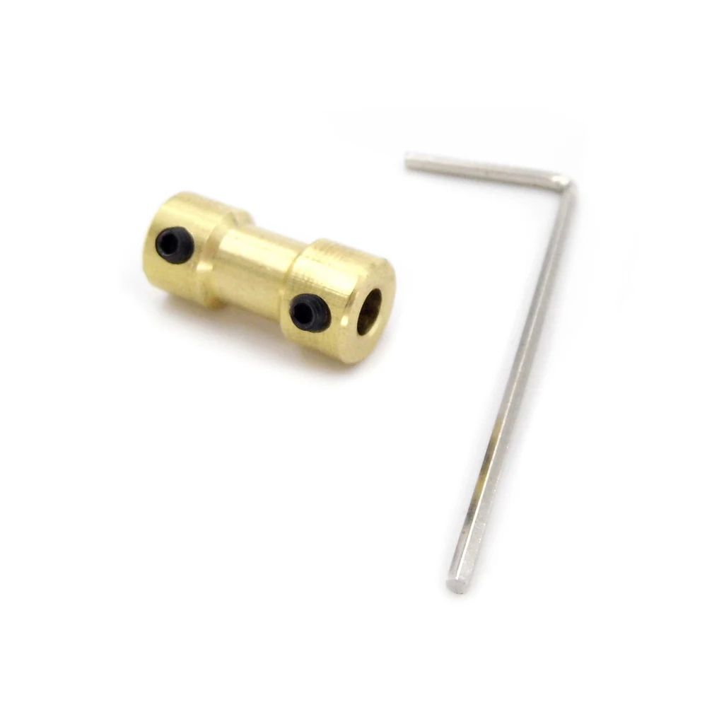 1PC 2mm 2.3mm 3mm 3.175mm 4mm 5mm 6mm Motor Shaft Coupling Copper Joint Coupler Connector for RC Boat Marine Car Robot