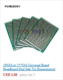5PCS/Lot Universal Printed Circuit Board 2x8cm 2*8CM Double Side Prototype PCB diy