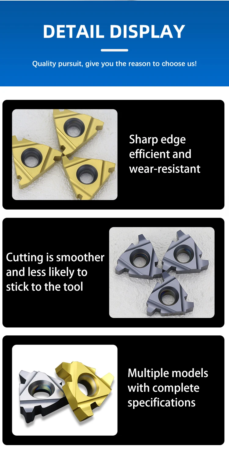 10pcs Carbide Thread Insert 16ER/IR 22ER/IR 1.5TR 2TR 2.5TR 3TR 4TR 5TR 6TR Threading Insert Trapezoidal Lathe Thread Tool Blade