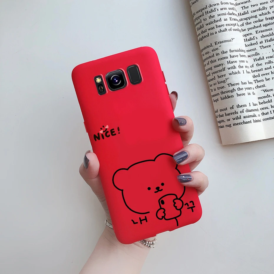 For Samsung Galaxy S8 S8 Plus S8+ Samsung S 8 S8plus Case Cover Silicone Cute Soft Matte Back Phone Protector Cover Funda Cases