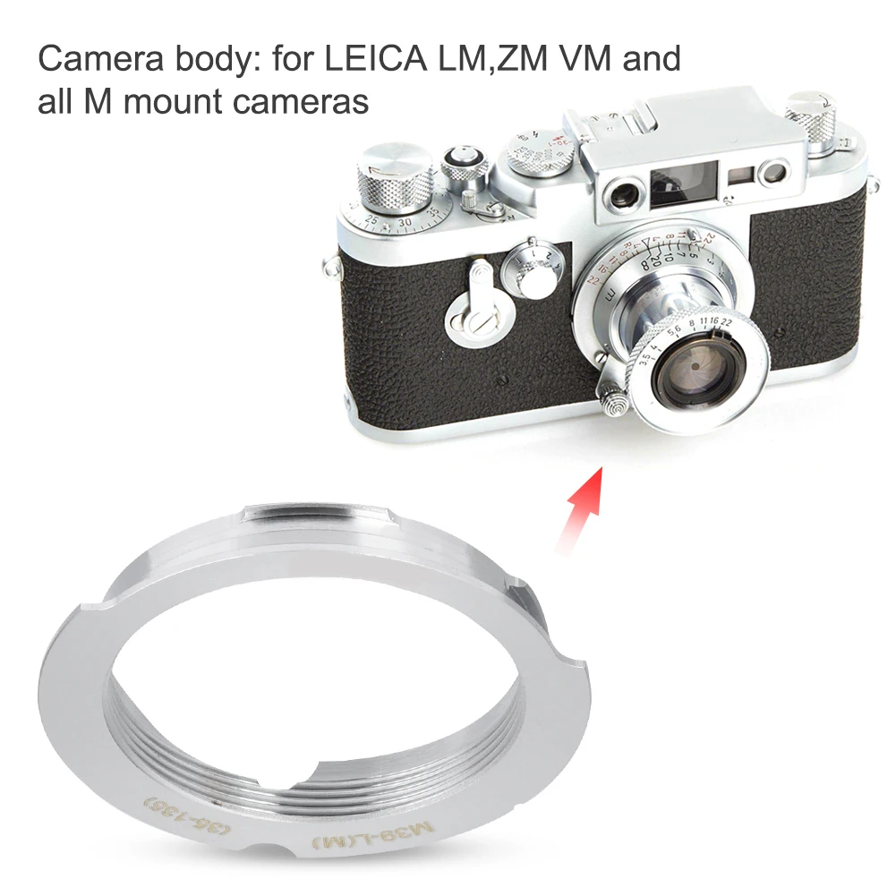 M39 L(M39)-LM 35-135 50-75 28-90mm Adapter Ring for Leica LSM LTM Lens for Leica VM ZM Techart LM-EA7 Alloy Rotation Buckle Type