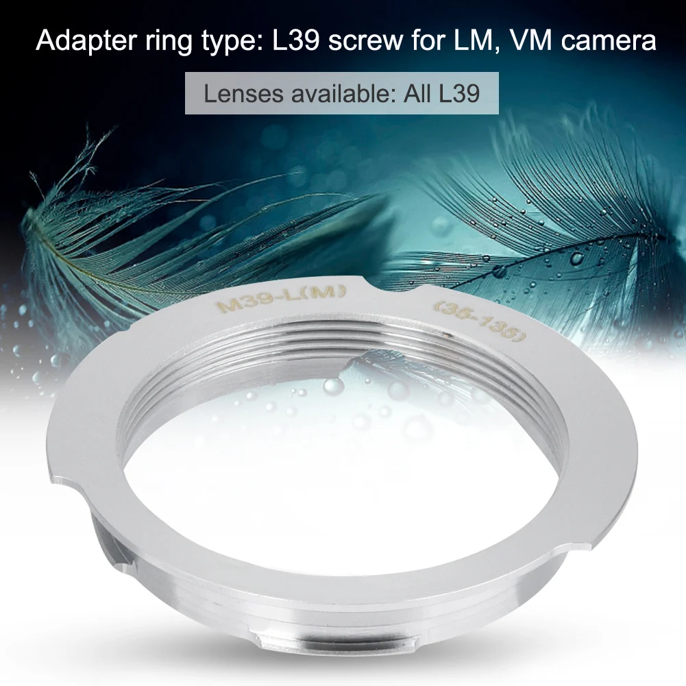 M39 L(M39)-LM 35-135 50-75 28-90mm Adapter Ring for Leica LSM LTM Lens for Leica VM ZM Techart LM-EA7 Alloy Rotation Buckle Type