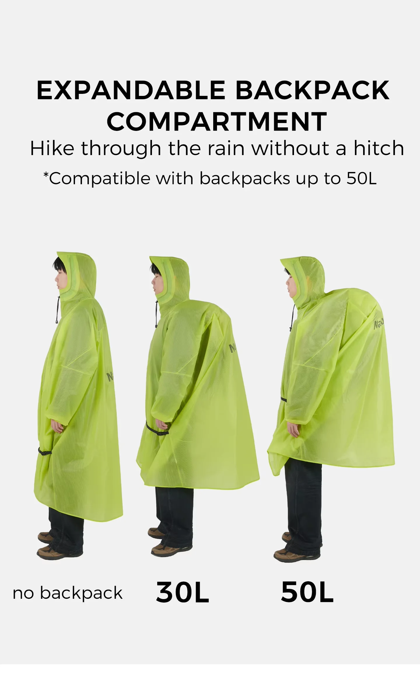 Naturehike Rain Jacket Waterproof 3 in 1 Multifunction Raincoat 210T 20D Canopy Rainwear Camping Mat Windbreaker Bike Poncho