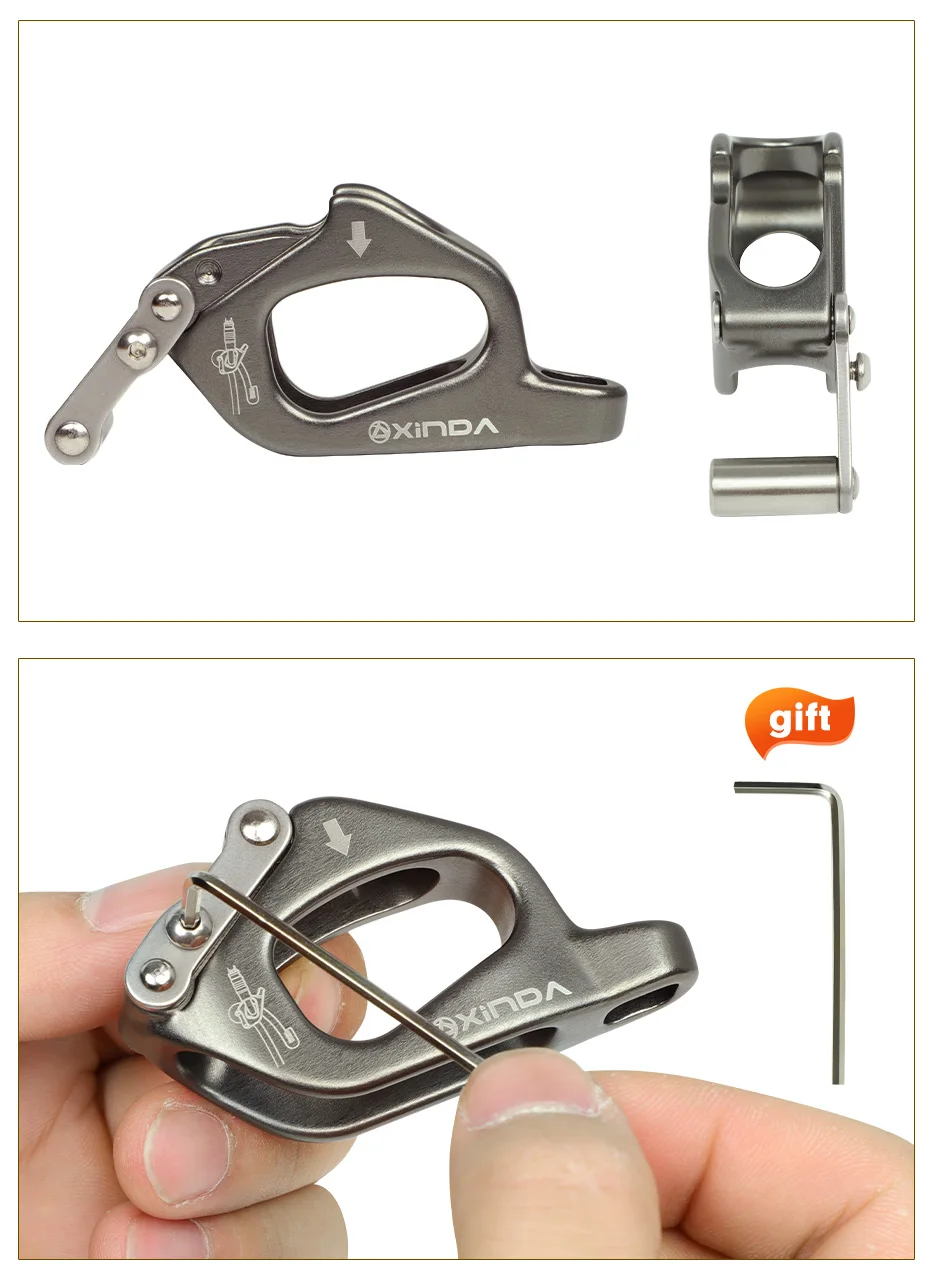 XINDA High Quality Adjust Cowstail Positioning Lanyard Adjuster For Ascending Descending Rock Climbing SRT Caving