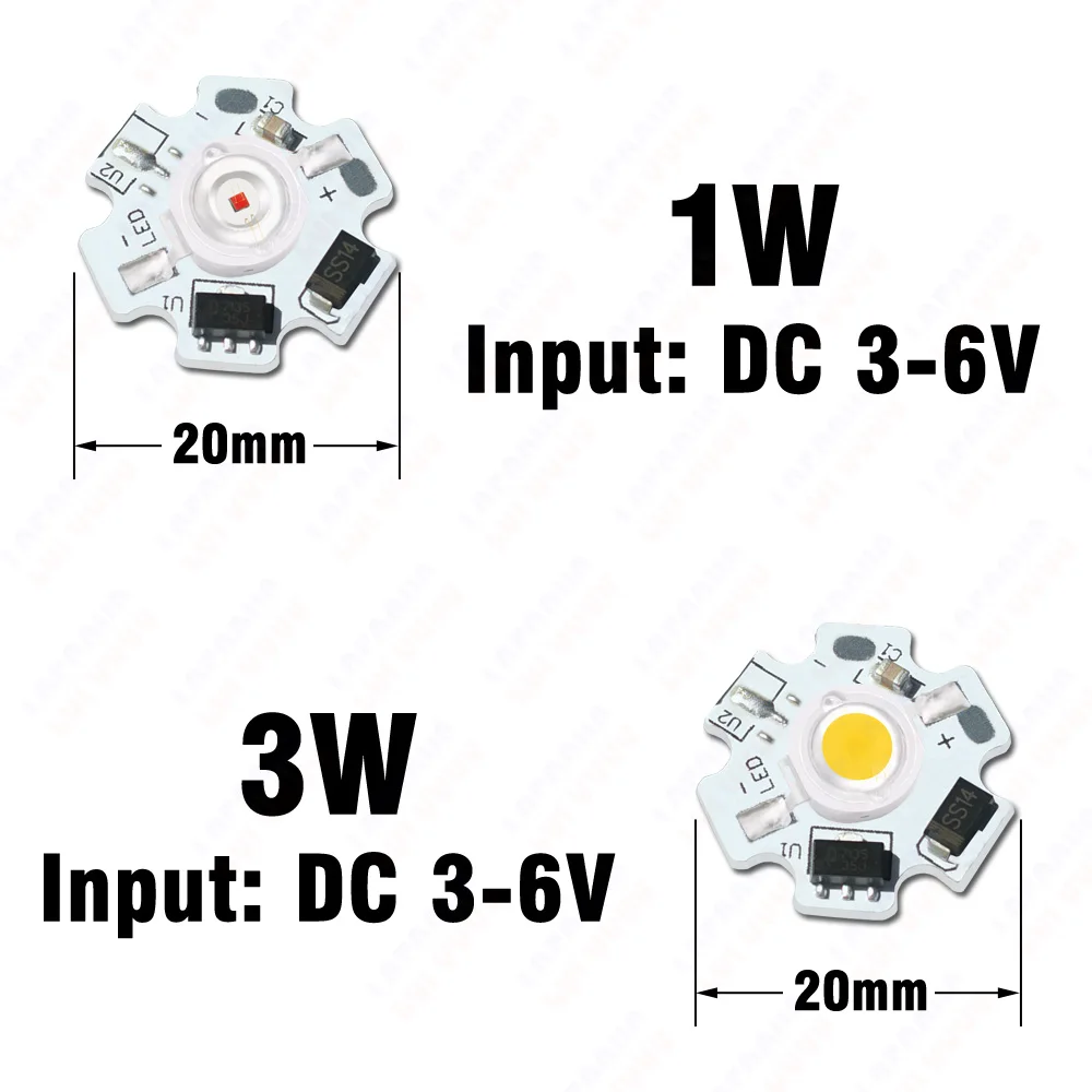 1W 3W 5W Driverless LED COB Chip White Red Green Blue Yellow Purple Full Spectrum 3-6V 8-12V 12-24V 1 3 5 W Watt Light Beads