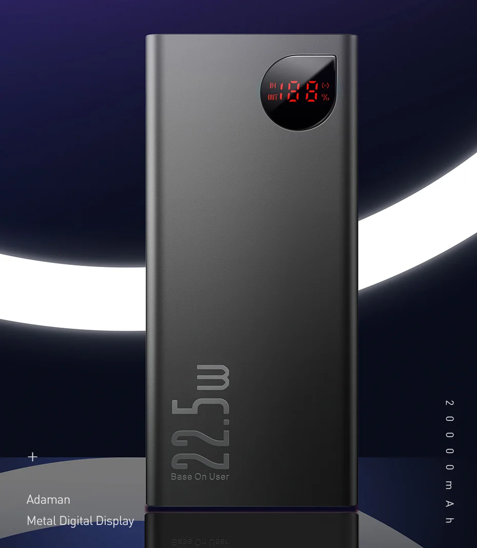 Baseus PD 22.5W Power Bank 10000mAh Portable Fast Charging Powerbank Type C USB-C PD Qucik Charge External Battery Charger