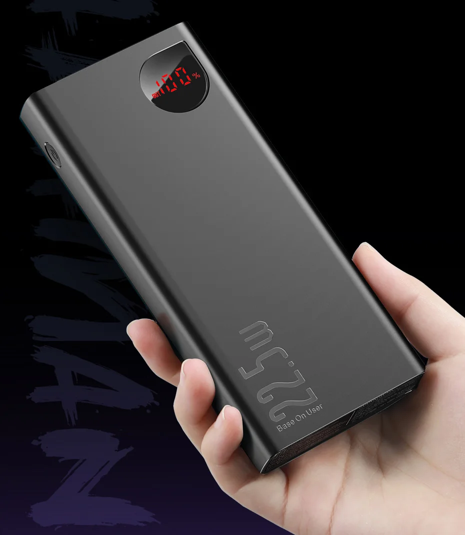 Baseus PD 22.5W Power Bank 10000mAh Portable Fast Charging Powerbank Type C USB-C PD Qucik Charge External Battery Charger
