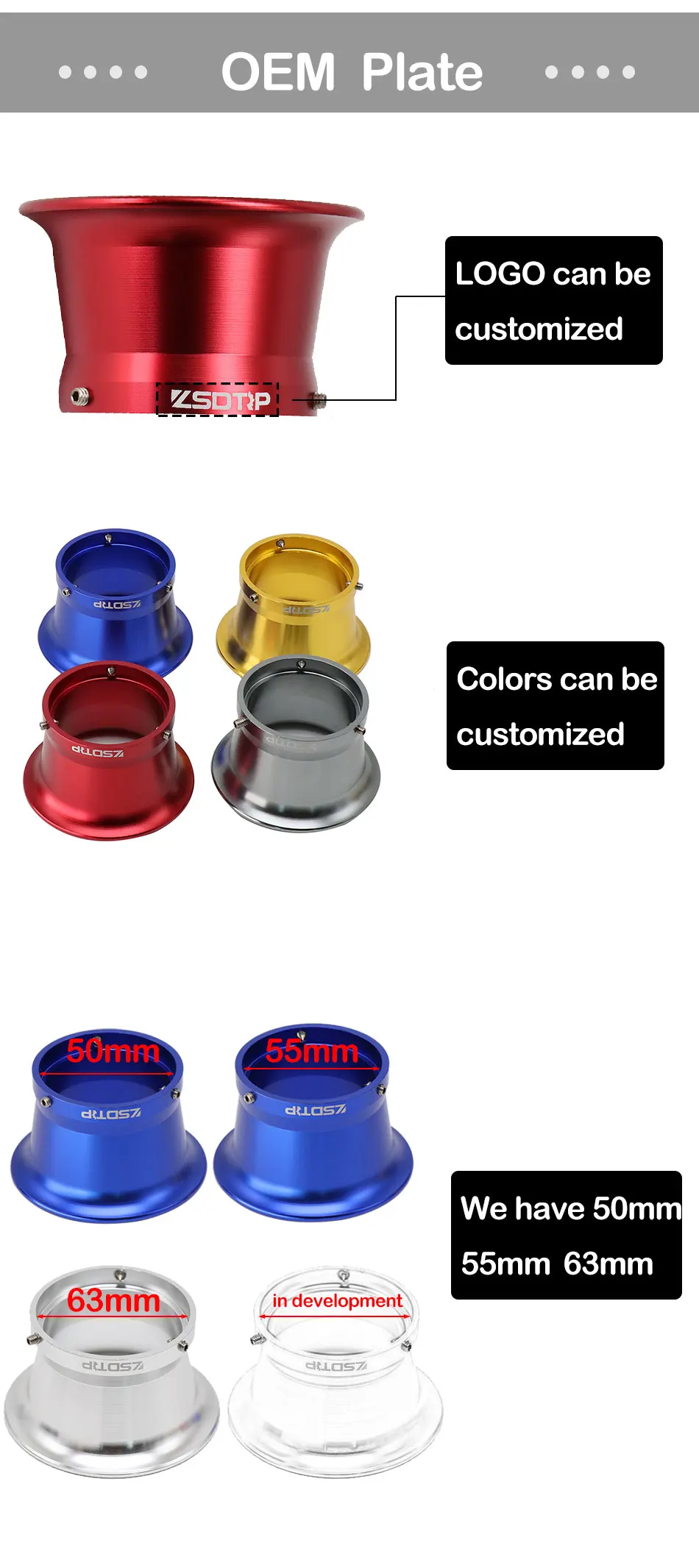 ZSDTRP Universal 50mm Mushroom Head Motorcycle Carburetor Air Filter With Mesh Cleaner Intake Pipe Modified Scooter