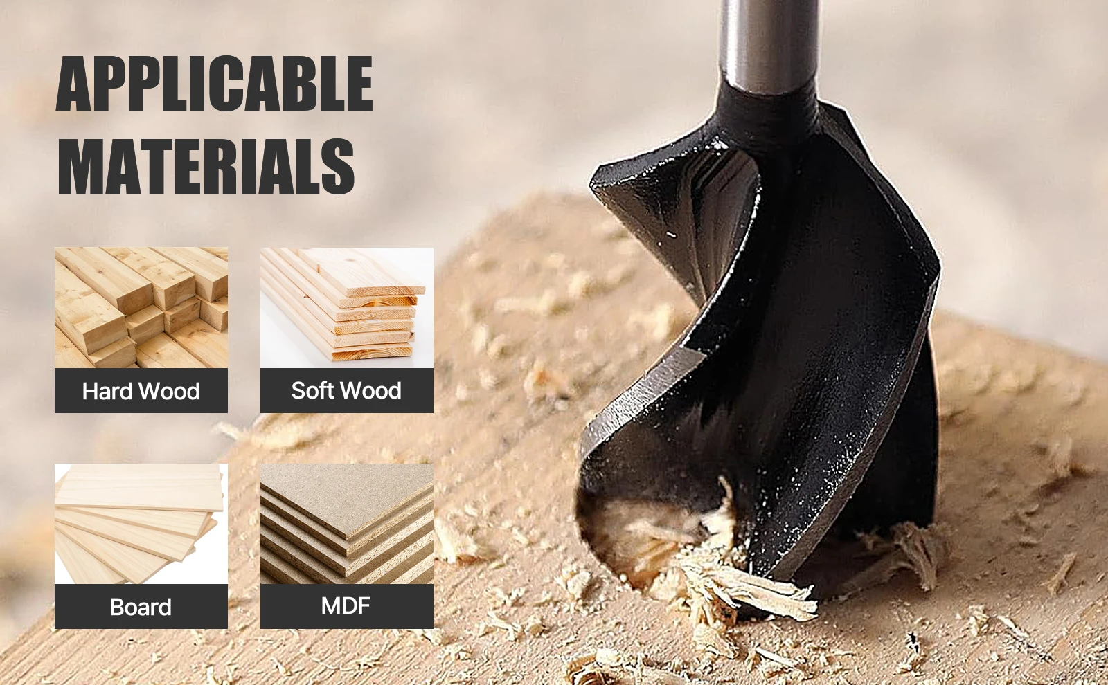 10-35mm Woodworking Twist Drill Bit Fast Cut Auger Carpenter Joiner Tool Drill Bit For Drawer Door Lock Woodworking Hole Opener