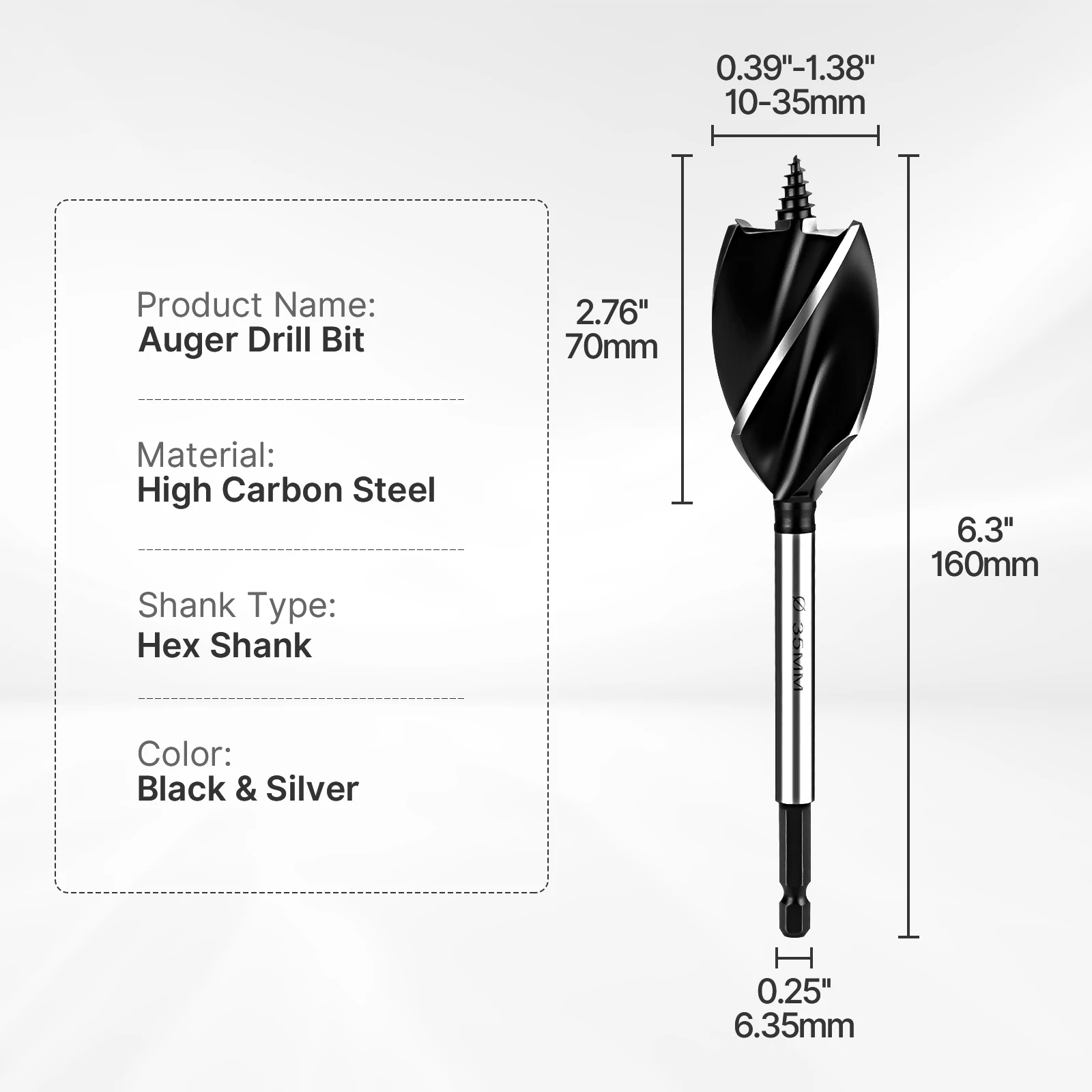 10-35mm Woodworking Twist Drill Bit Fast Cut Auger Carpenter Joiner Tool Drill Bit For Drawer Door Lock Woodworking Hole Opener