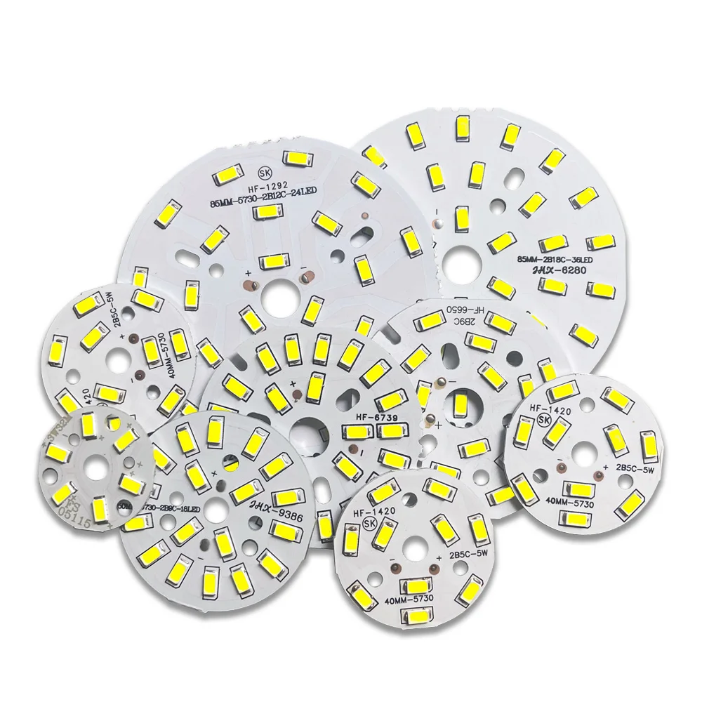 LED SMD Chip 3W 5W 7W 9W 12W 15W 18W 24W 30W 36W Brightness Light Board For LED Bulb Light Downlight Ceiling PCB With LED