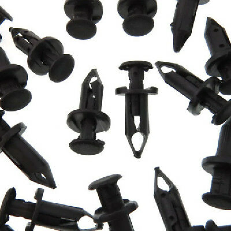 100Pcs 8mm Fender Clip Body Rivet Fastener Hole Push Pin Clip ABS Plastic for Polaris Sportsman Rangers RZR 550 850 XP ATV UT