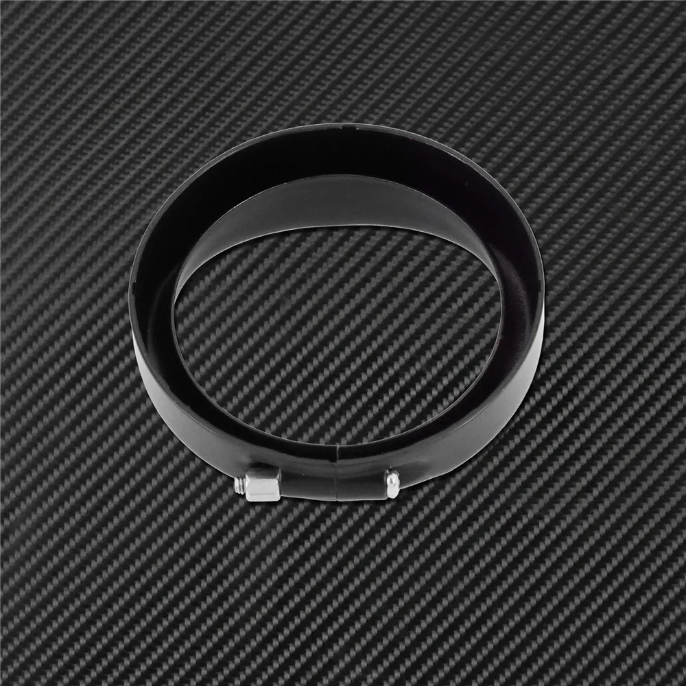 Motorcycle Visor Style Turn Signal Trim Ring With Rubber Rings Black/Chrome For Harley Touring Electra Glide Road King Softail