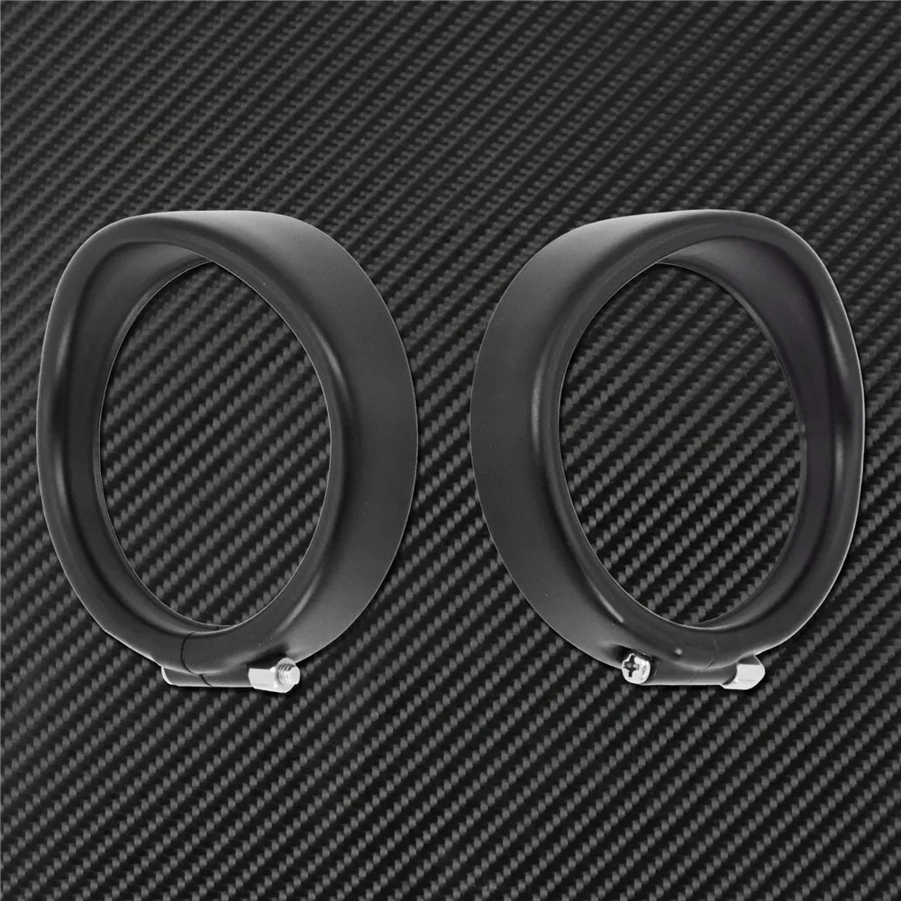 Motorcycle Visor Style Turn Signal Trim Ring With Rubber Rings Black/Chrome For Harley Touring Electra Glide Road King Softail