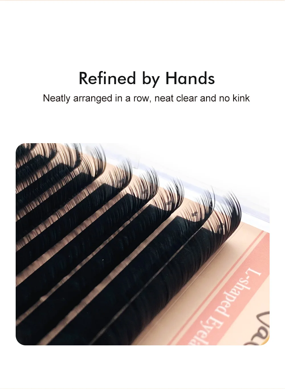 L/L+/LC/LD/LU Curl Mink Eyelash Extension Matte Black 8-15mm 16 Rows Mix Individual False Eyelashes OEM L N Makeup Eye Lashes