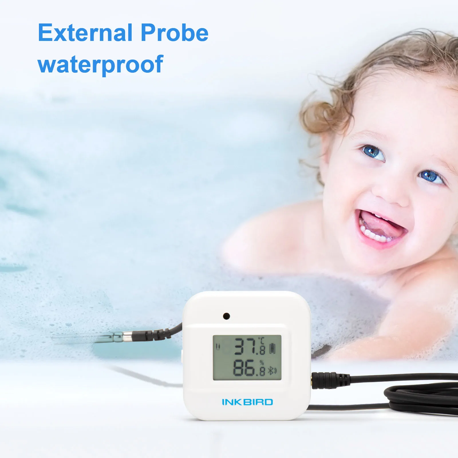 INKBIRD 3 Types of IBS-TH2 Smart Bluetooth Thermometer&Hygrometer Temperature Humidity Sensor for Home Weather Station Data Expt