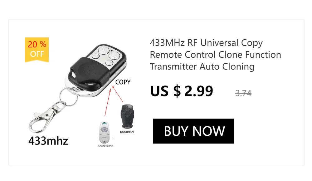 Wireless Remote Control DC 6V 12V 24V 30V 4CH RF Relay Receiver and 433MHZ Transmitter for Garage/Light/Motor/Home Appliance