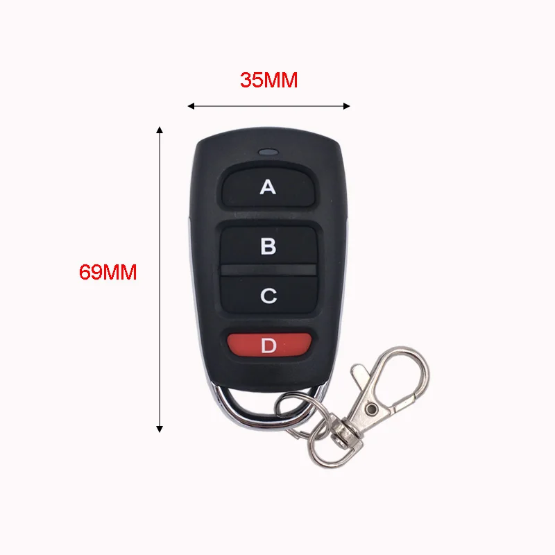 Wireless Remote Control DC 6V 12V 24V 30V 4CH RF Relay Receiver and 433MHZ Transmitter for Garage/Light/Motor/Home Appliance
