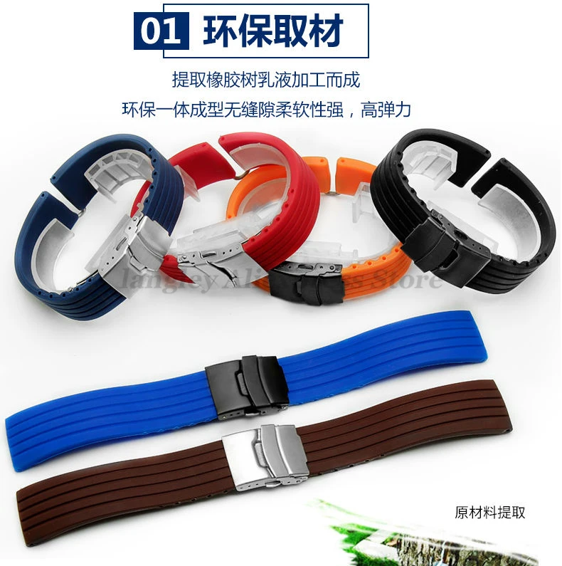 20mm 22mm Quick Release Silicone Watch Bands For Samsung Active 43mm 47mm for Fossil Watch Strap 18mm 24mm Rubber Sport Bands
