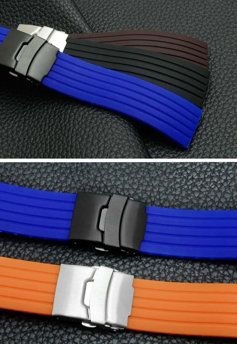 20mm 22mm Quick Release Silicone Watch Bands For Samsung Active 43mm 47mm for Fossil Watch Strap 18mm 24mm Rubber Sport Bands
