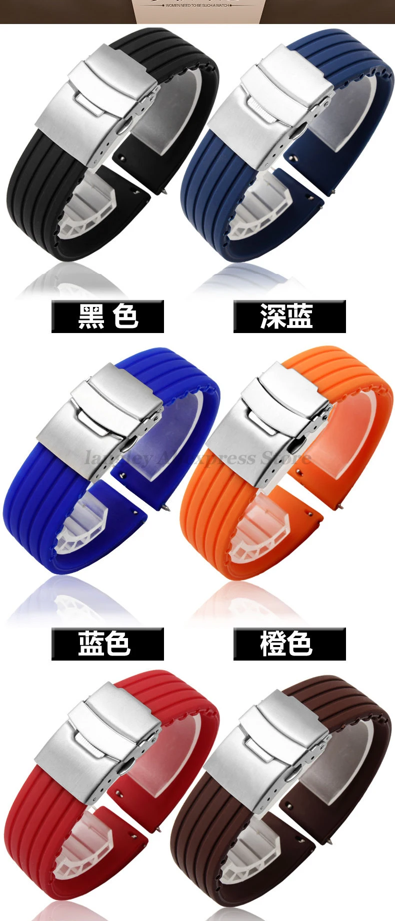 20mm 22mm Quick Release Silicone Watch Bands For Samsung Active 43mm 47mm for Fossil Watch Strap 18mm 24mm Rubber Sport Bands