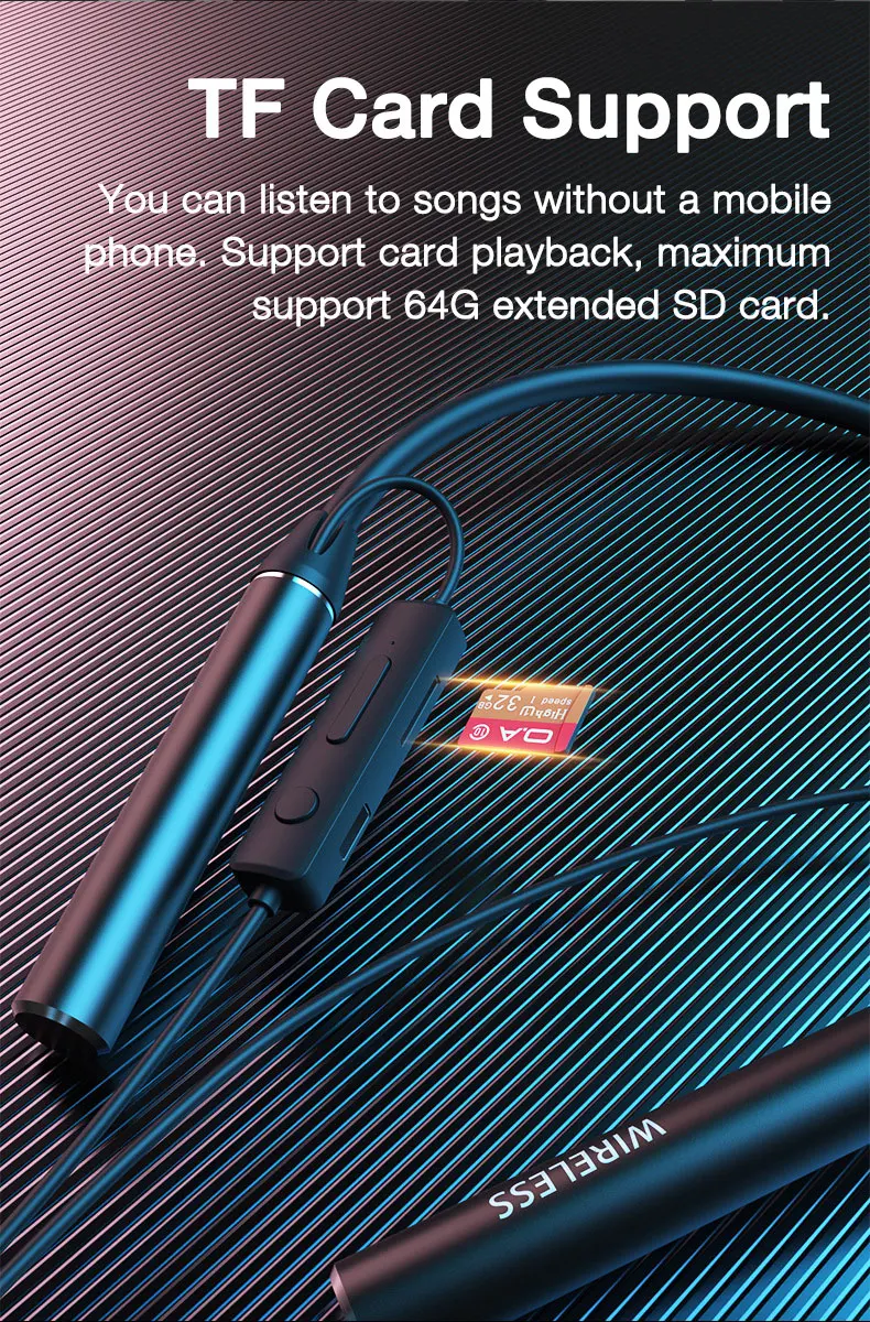 EARDECO 180 Hour Playback Bluetooth Headphone with Mic Wireless Headphones Bass Sport Wireless Earphones Headset Neckband Stereo