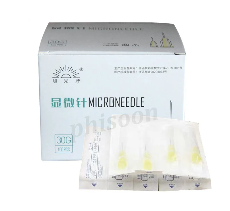 100 pieces, 30G * 4mm ,30G * 13mm , 30G * 25mm , micro-plastic injection cosmetic sterile needle surgical tool