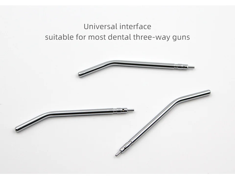 10pcs Dental 3 Way Syringe Tips Air Water Spray Triple Syringe for 3 Way Tube Stainless Steel Syringe Spray Nozzles Tips