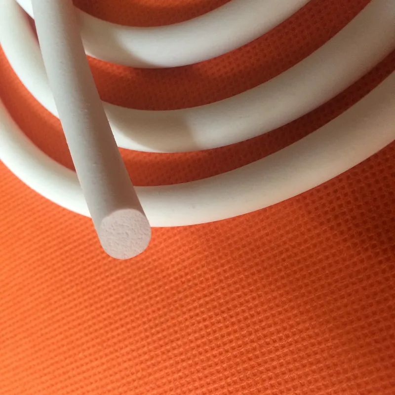 5M Round Dia1 1.5 2 3 4 mm Oring Line Cord Foaming Rubber Molding Damper Waterproof Foamed Silicone Rubber Seal Strip
