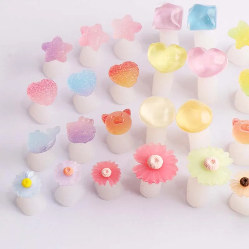 8Pcs Candy Silicone Toe Separator Foot Finger Divider Form Manicure Pedicure Care Nail Art Tool Daisy Flower Holder Accessory