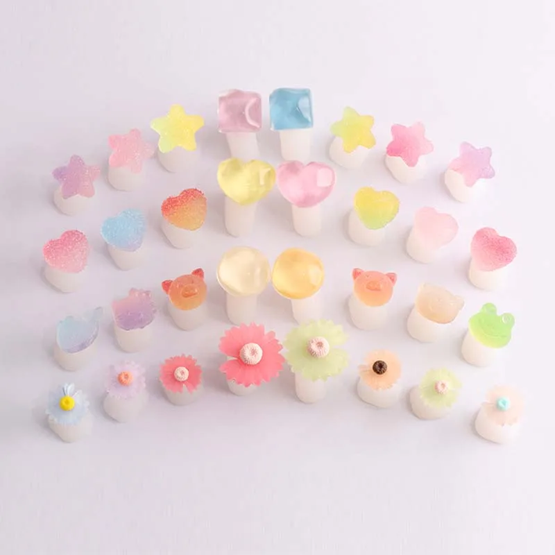 8Pcs Candy Silicone Toe Separator Foot Finger Divider Form Manicure Pedicure Care Nail Art Tool Daisy Flower Holder Accessory