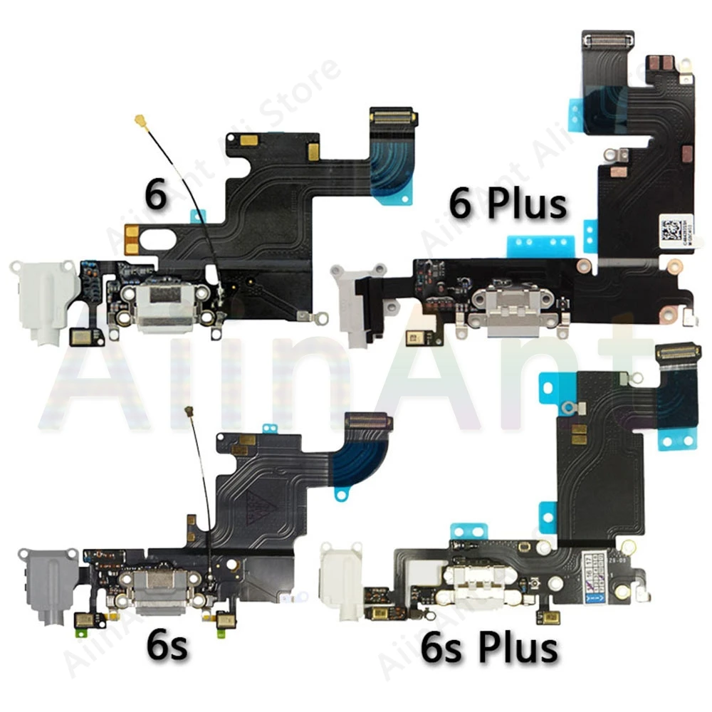 AiinAnt USB Charging Port Charger Dock Connector Charging Flex Cable For iPhone 6 6s Plus 5S SE 2020 2022 Phone Repair Parts