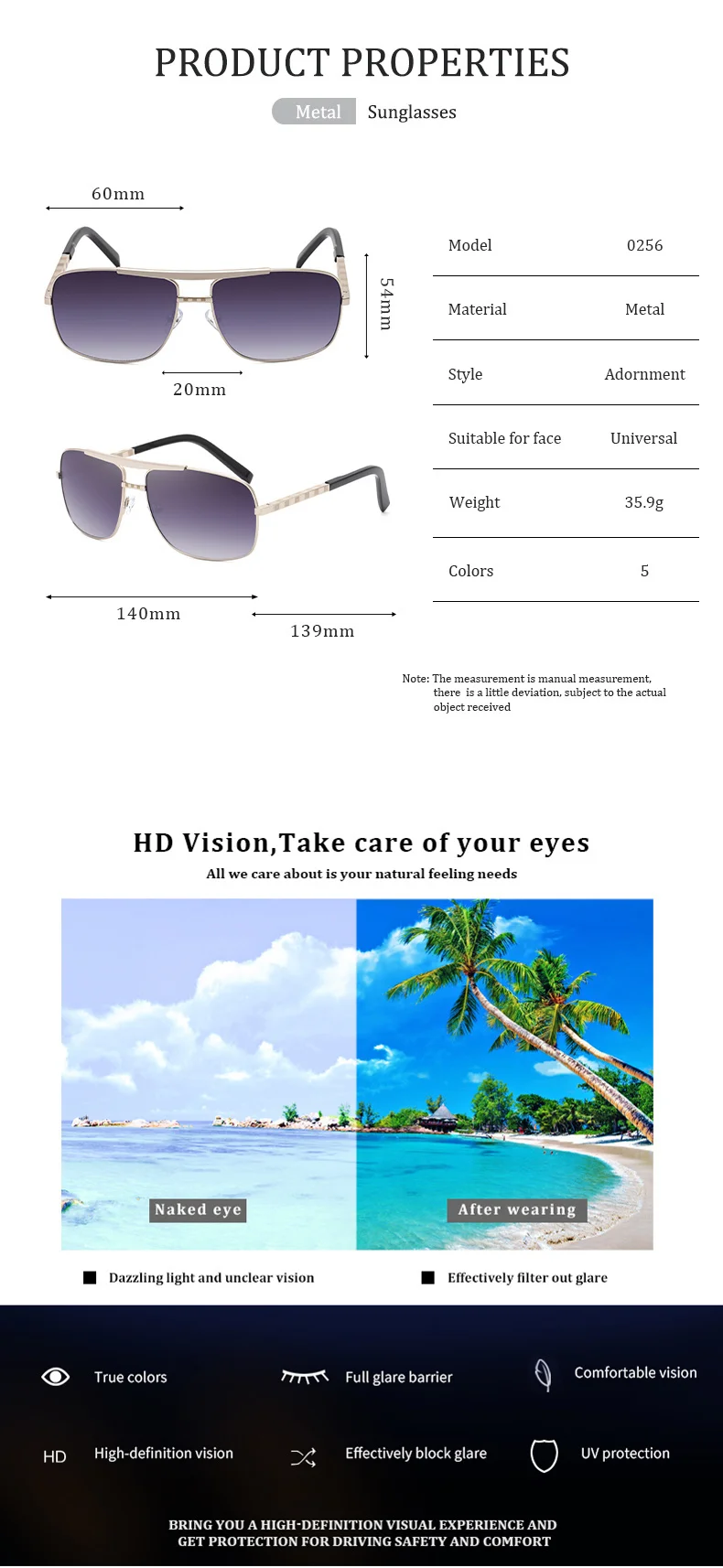 Vintage Square Sunglasses Men Luxury Brand Designer Metal Frames Sun Glasses for Male Fashion Rectangular Sunglass Gafas De Sol