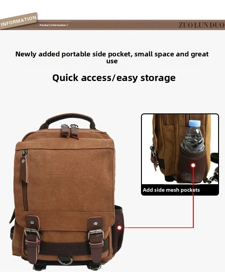New Small Canvas Backpack Men Travel Back Pack Multifunctional Shoulder Bag for Women Laptop Rucksack School Bags Female Daypack