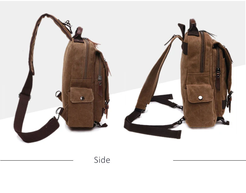 New Small Canvas Backpack Men Travel Back Pack Multifunctional Shoulder Bag for Women Laptop Rucksack School Bags Female Daypack