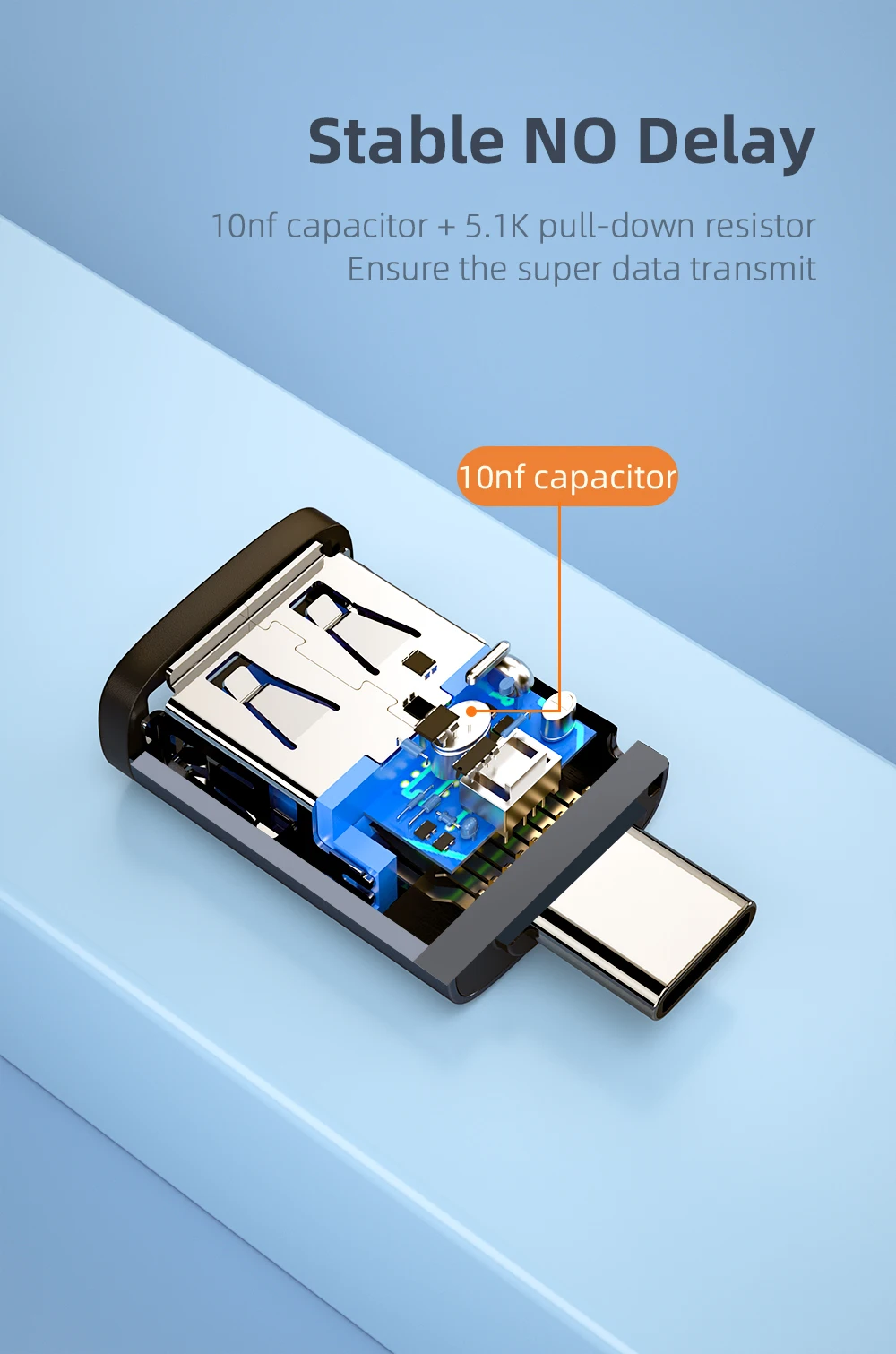 Essager USB 3.0 Type-C OTG Adapter Type C USB C Male To USB Female Converter For Macbook Xiaomi Samsung S20 USBC OTG Connector