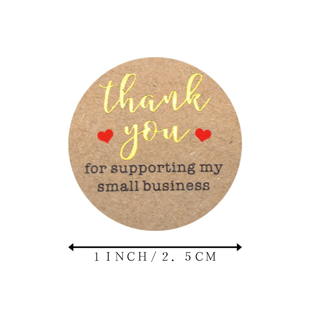 50-500pcs thank you for your order sticker white labels sticker Heart Thanks for Shopping Small Shop Local Handmade sticker