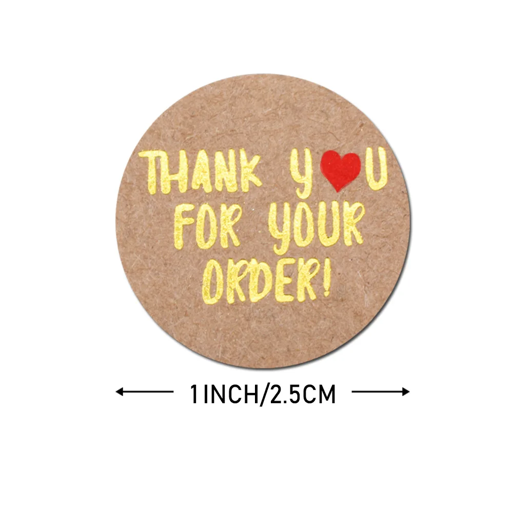 50-500pcs thank you for your order sticker white labels sticker Heart Thanks for Shopping Small Shop Local Handmade sticker