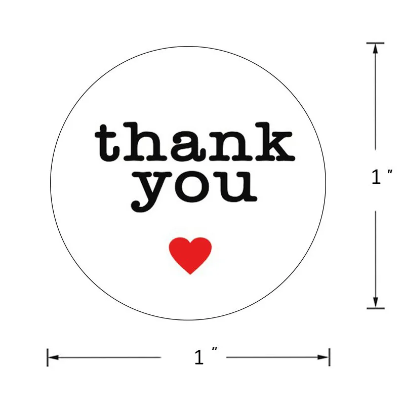 50-500pcs thank you for your order sticker white labels sticker Heart Thanks for Shopping Small Shop Local Handmade sticker