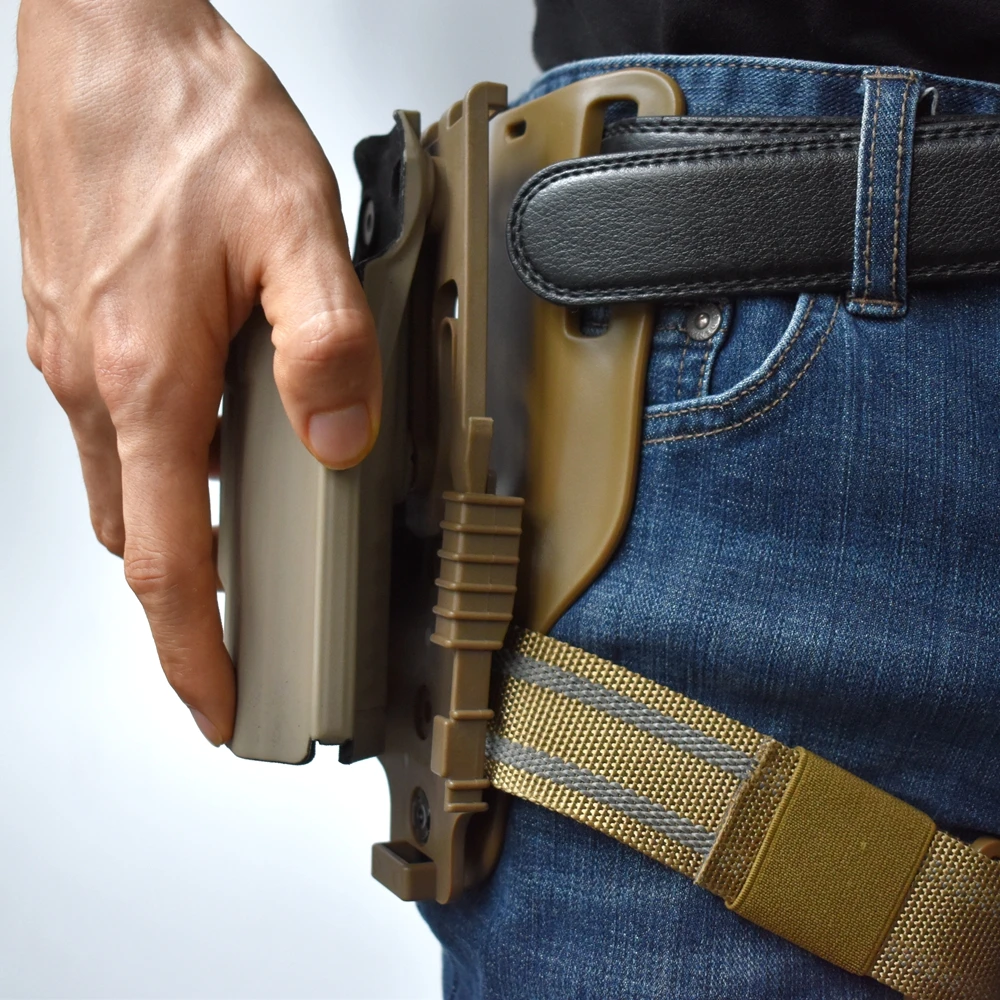 Quick Locking System Kit, QLS 19 22, Mid-low Belt Loop, Thigh Leg Strap, Tactical Gun Holster Attachment Drop Leg Platform