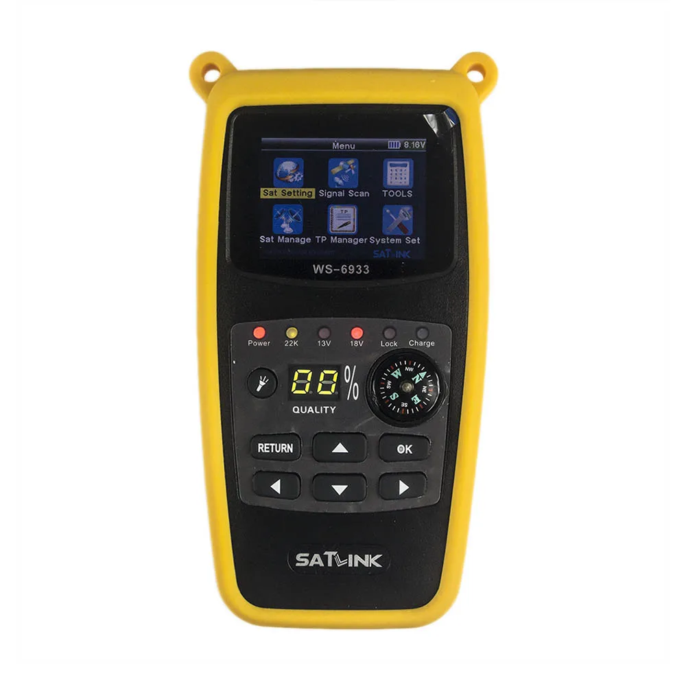 Original Satlink WS-6933 DVB-S2 Satfinder FTA C&KU Band Digital Satellite Finder 2.1 inch LCD Display DVB S2 Sat Meter WS 6933