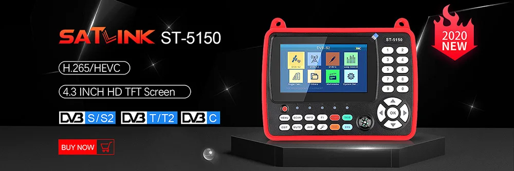 Original Satlink WS-6933 DVB-S2 Satfinder FTA C&KU Band Digital Satellite Finder 2.1 inch LCD Display DVB S2 Sat Meter WS 6933