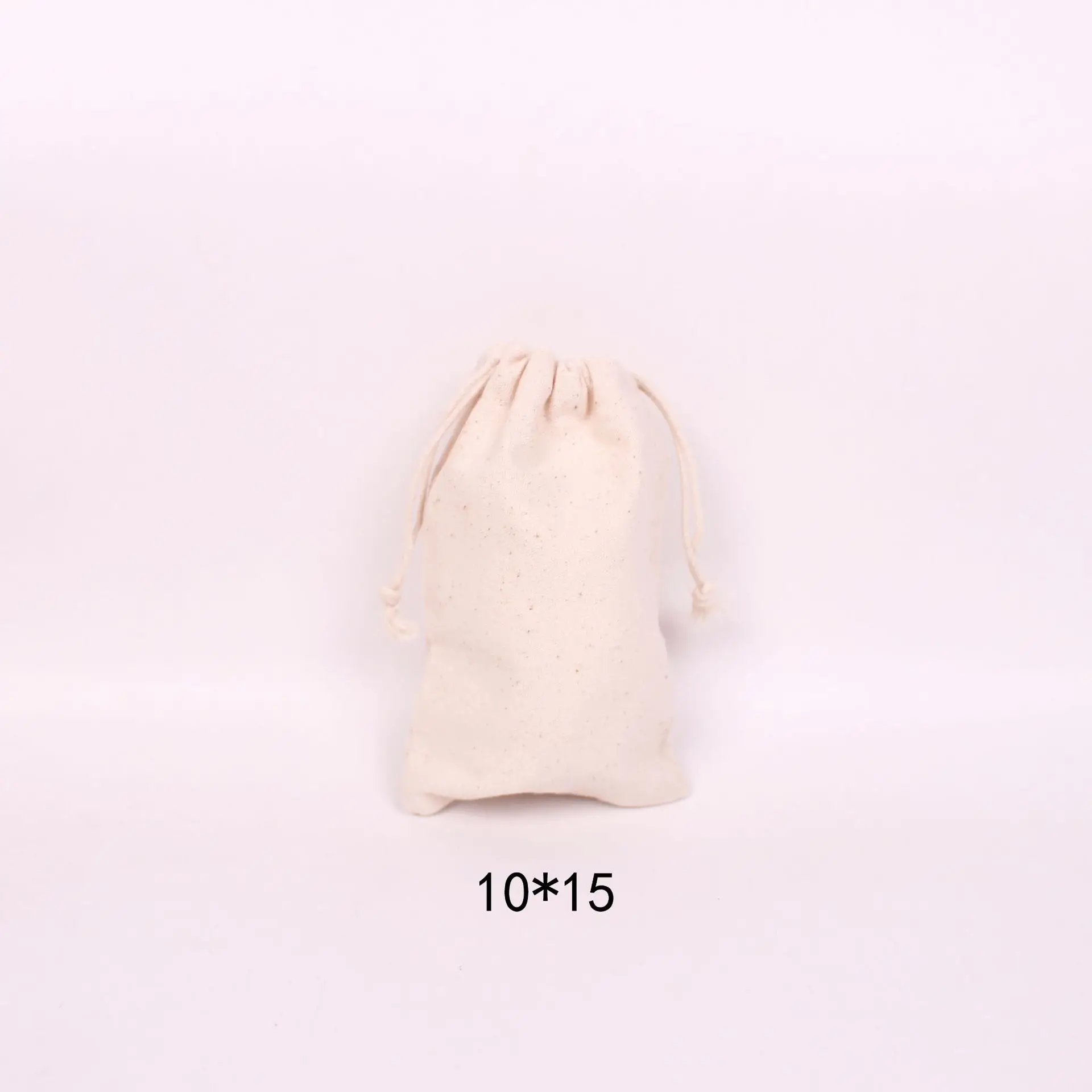 100pcs/Lot Natural Cotton Bags 7x9 9x12 10x15 13x18 15x20cm Drawstring Gift Pouches Home Storage Sacks Packing Bag Custom Logo
