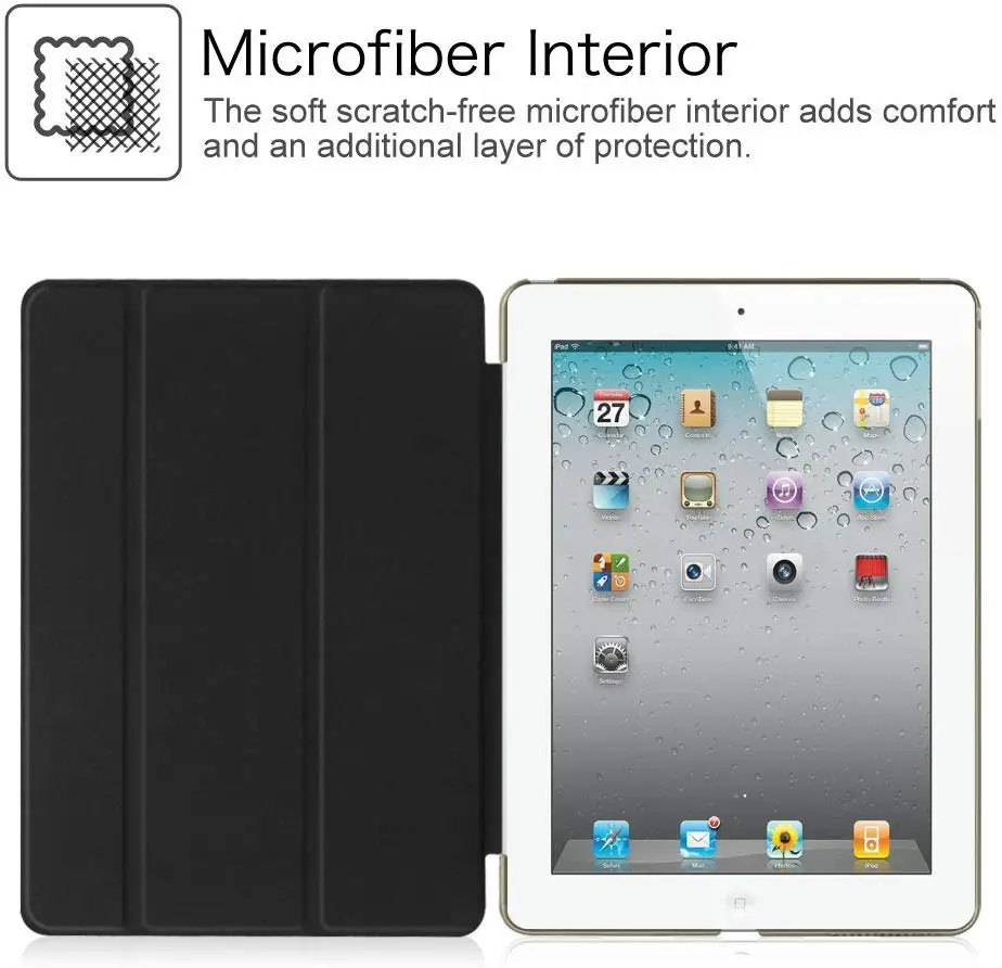 Case Cover For iPad Mini 1 2 3 4 5 2019 A1432 Lightweight Slim Shell Capa PU Leather Cover iPad Mini 6 7 8.3 2021 2024 A17 Case