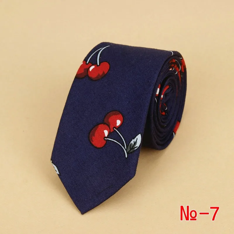 Brand New Floral Tie for Men's Narrow Casual Mens Ties for Wedding Party Flower Skinny Neckties for Women Printed Male Neck Ties