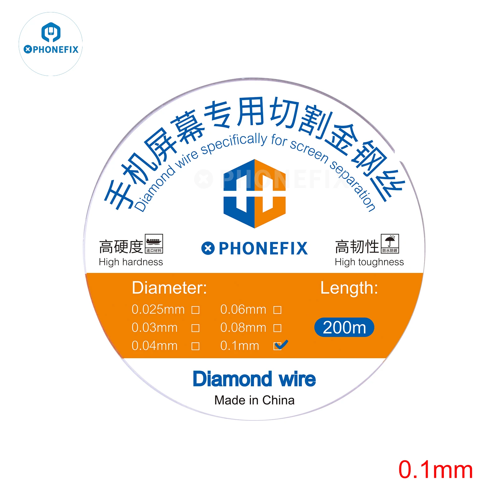 0.025 0.03 0.04 0.06 0.08 0.1mm Molybdenum Wire LCD Cutting Line for Iphone Samsung Glass Screen Split Separator Mobile Repair